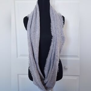 NWT CHARTER CLUB INFINITY Fringed Gray Scarf